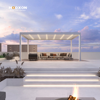 Mooxon Pergola moderne en aluminium Gazebo extérieur en aluminium Toit pergola persienne motorisée Skypoly Structure de jardin étanche