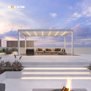 Mooxon Pergola moderne en aluminium Gazebo extérieur en aluminium Toit pergola persienne motorisée Skypoly Structure de <span class=keywords><strong>jardin</strong></span> étanche - Product Image 2