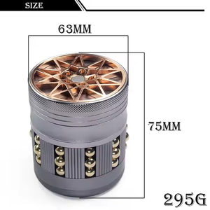 40mm Metal Zinc Alloy <b>Herb</b> Grinder Hot Selling 4-Layer Flat Tobacco Grinder Customizable Logo Portable <b>Smoke</b> Grinder - Product Image 3