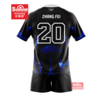 Nouvelle conception personnalisée conception originale maillot de rugby professionnel en polyester spandex chemise de rugby personnalisée de haute qualité pour l'équipe