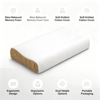 Oreiller de luxe en mousse à mémoire de forme ultra-douce, respirant, avec housse 100 % coton, résistant à la transpiration, respectueux de la peau, hypoallergénique, certifié OEKO-TEX