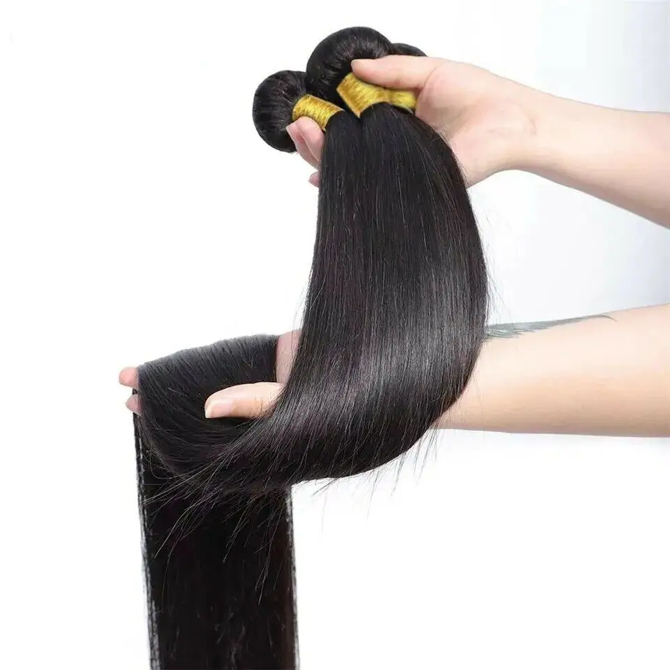 Wholesale burmese 15a grade bone straight cuticle aligned virgin raw cambodian bundles human hair extensions