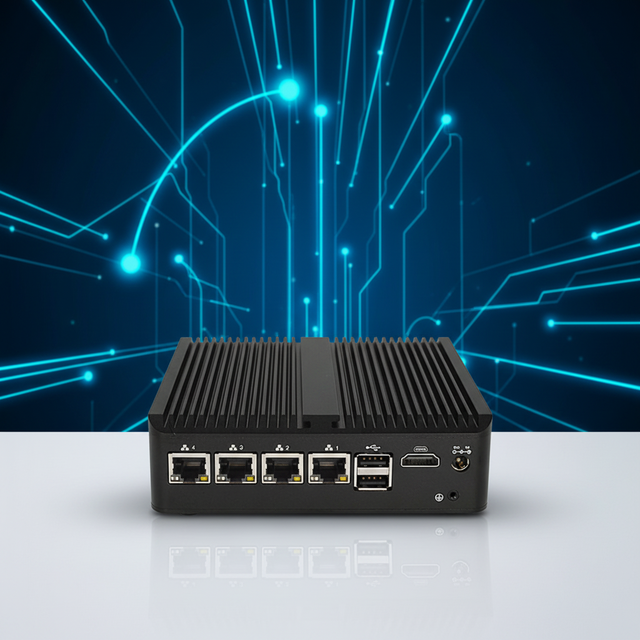 Intel J6412 N100 N150 Optional 4 Lan Server DDR4 RAM Nvme SSD Network Appliance Industrial Router Pfsense Firewall Mini PC