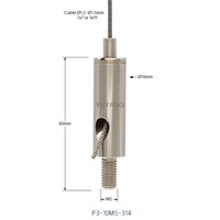 Luminaire de sécurité personnalisé câble suspendu au plafond Kits crochets système de suspension câble pince