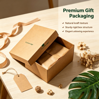 Boîte cadeau télescope en kraft personnalisée, acceptant les commandes d'échantillons, boîte recyclable pour emballage cadeau haut de gamme et cosmétiques