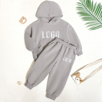 Vente chaude Conception Personnalisée Printemps Hiver Adolescent Vêtements À Capuche Bio French Terry Bébé Garçon Fille Vêtements Ensembles