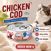 Nourriture pour chats en conserve en gros, 85g, haute teneur en protéines, saveur poulet, pour une santé optimale