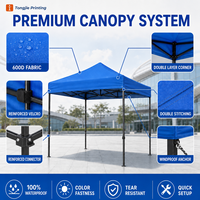 Tente Pliante Imperméable en Oxford pour Événements Intérieurs/Extérieurs, Expositions, Marchés, Stand Commercial, Simple Couche, Fabricant