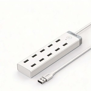 UGREEN 10 Port <b>USB</b> 3.0 <b>Hub</b> CM421 With DC 12V 4A <b>Power</b> Adapter <b>USB</b> Splitter Extension Dock For Laptop Desktop PC - Product Image 1