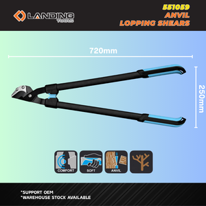 Tijeras de podar DIY Landing 551059, tijeras de corte de 30 mm, acero con alto contenido de carbono 50C, 720 mm, recortador de ramas de árboles con recubrimiento en polvo - Product Image 5