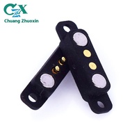 Imán de Resorte para Electrodomésticos Pequeños, Conector USB PCB con Orificio de Posicionamiento, Clasificación IP67, Paso de 2.8 mm, Contacto Magnético de Cobre de 2 Pines
