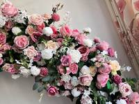 Panneau floral en soie artificielle SPR 3D de qualité supérieure, enroulable, pour arche de mariage, toile de fond décorative, en vente