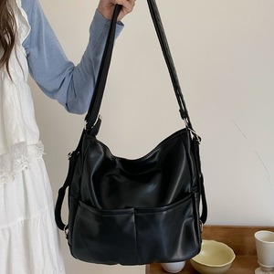 Spring Pu Soft Leather Women's <b>Backpack</b> <b>Large</b> Capacity Three In One Commuter Tote Bag Multi Functional Crossbody Bag Trendy - Product Image 2