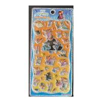 Pegatinas de Cristal Epoxi con Personajes de Dibujos Animados, Mini Calcomanías 3D con Efecto Brillante para Decorar Diarios, Teléfonos y Manualidades