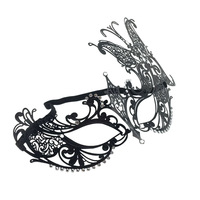 Accessoires de costume de fête, masque de fête déguisée pour Halloween, masque de carnaval délicat pour la moitié du visage