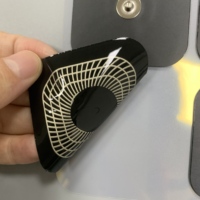 Électrodes en PU noir à fixation par pression Compex, adhésives, pour stimulateur musculaire TENS, électrodes en silicone pour stimulateur musculaire TENS
