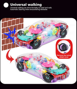 Nuevo Coche de Juguete Universal con Luces y Música, Control Remoto, Diseño de Coche de Carreras, Transparente, Concept Car - Product Image 3