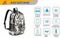 Sac à dos d'école/sport unisexe en PVC imperméable avec impression intégrale, personnalisable avec logo, pour ordinateur portable, idéal pour les étudiants et les voyages - Vente en gros FSY