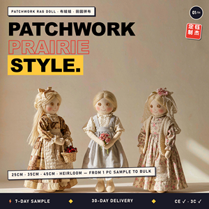 Traje <span class=keywords><strong>de</strong></span> Estilo Campestre para Muñeca <span class=keywords><strong>de</strong></span> Tela Personalizado, <span class=keywords><strong>Disfraz</strong></span> <span class=keywords><strong>de</strong></span> Tela con Parches para Muñeca <span class=keywords><strong>de</strong></span> <span class=keywords><strong>Trapo</strong></span>, Ropa <span class=keywords><strong>de</strong></span> Muñeca Hecha a Mano a Medida - Product Image 1