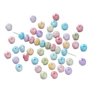 Glass Water Dyed Flat Beads 8mm Macaron Colors For Jewelry Making <b>DIY</b> <b>Kit</b> Box Packaging - Product Image 5