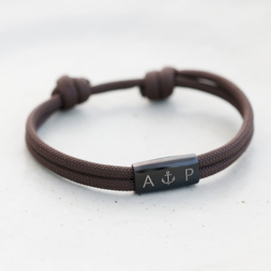 CYNYA Bracciale da <span class=keywords><strong>Uomo</strong></span> Personalizzabile in Acciaio Inossidabile con Corda da Vela, Charm Personalizzato, Gioiello alla Moda, Regalo <span class=keywords><strong>per</strong></span> <span class=keywords><strong>San</strong></span> <span class=keywords><strong>Valentino</strong></span> - Product Image 6