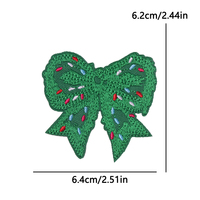Patchs brodés personnalisés à thermocoller pour vêtements, chapeaux, vestes, motifs Arbre de Noël, Verre à vin, Citations de fêtes, Vente en gros