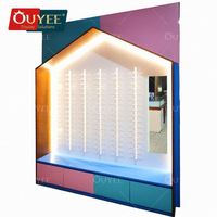 Fabrication de lunettes de soleil murales personnalisées tige en aluminium unique présentoir mural de lunettes verrouillable présentoirs à monture optique