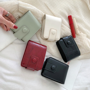 Mini Bolsa de Maquillaje para Lápiz Labial con Espejo, Estuche Cosmético Portátil de PU para Viaje, Bolsa de Almacenamiento para Retoques - Product Image 2