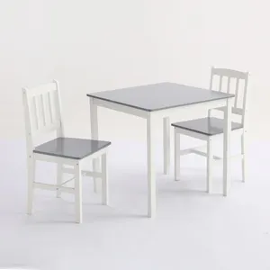 Juego de Mesa de Comedor de Madera Maciza de Diseño Sencillo - Product Image 1