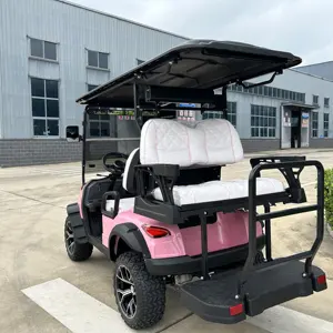 Chinese Golf Carts Huaxin Self Design Golf Cart New Barbie Pink Electric 4 Seater Buggy On Sale