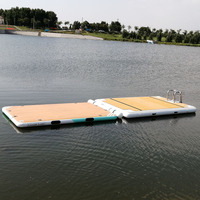 Île flottante gonflable pour sports nautiques avec technologie Drop Stitch et matériau PVC