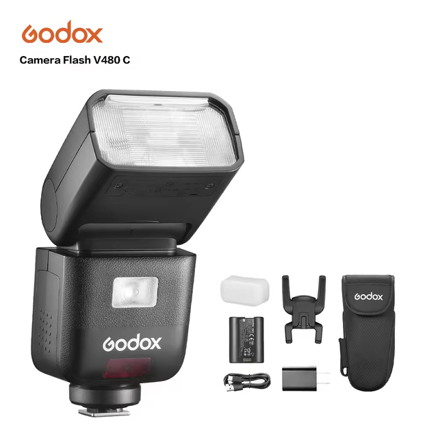 Godox V480 C TTL Camera Flash 650 Time HSS Smart Distance Readout 2.0 Touchscreen 2.4G Wireless System