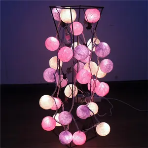 3M 20LEDS Pink Tone Fairy String Lights Wedding Hanging Party Bedroom FairyライトLED Cotton Ball String Lights