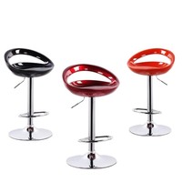 Chaise de bar en métal réglable et pivotante avec dossier, tabouret haut pour usage domestique, salle à manger ou caisse