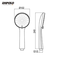 Pommeau de douche de pluie rond portable pour salle de bain