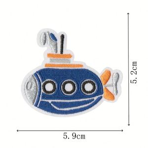 Patch thermocollant brodé polyvalent à motifs marin, rames de marin, voile, pieuvre, hélices, coquillages pour la décoration de sacs et d'étuis de téléphone - Product Image 5