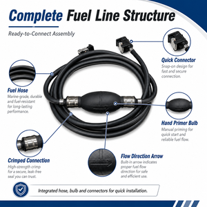 Nouvelle pompe à carburant à bulbe Ocean Primer 8mm 5/16'' pour <span class=keywords><strong>moteur</strong></span> <span class=keywords><strong>hors</strong></span>-<span class=keywords><strong>bord</strong></span> Yamaha 6Y2-24360 Diesel 4 temps, pièce de rechange pour <span class=keywords><strong>moteur</strong></span> de bateau <span class=keywords><strong>RC</strong></span> - Product Image 2