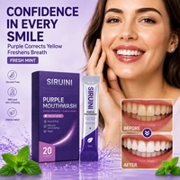 Blanchiment des dents, haleine fraîche, nettoyage en profondeur, élimination des taches de surface, soin buccal quotidien doux et rafraîchissant, bain de bouche violet