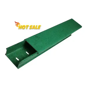 Good Quality High Strength Ventilated Channel Fiberglass GRP FRP Trough Cable Tray With Cover