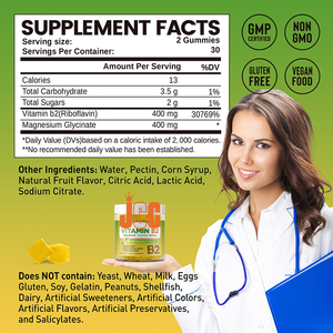 <strong>Herbal</strong> <strong>Supplements</strong> Vitamin B2 Gummies With Magnesium Glycinate Protect Eye Vitamin Riboflavin Gummies <strong>for</strong> <strong>Men</strong> Women B2 Gummies - Product Image 3