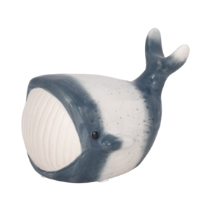 Statuetta decorativa di balena in ceramica per decorazioni d'accento in casa, ufficio e bagno - Product Image 2