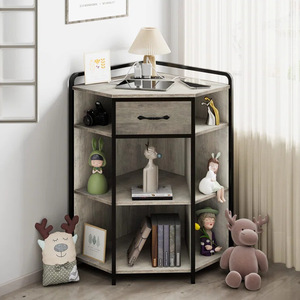 Cross-border best-selling <b>sideboard</b> living room category: modern creative <b>storage</b> cabinet, iron and wood structure, with LED - Product Image 3