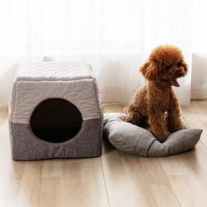 Meilleure vente de luxe Portable chien chat nid lit chauffant respirant doux confortable Durable multi-couleurs motif d'impression - Product Image 5