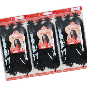 Extensions de cheveux afro crépus pré-étirés super bon marché, 16 pouces, 180g, en vrac, pour dreadlocks, réparation de locs, torsades, crochet, extension à ressort simple - Product Image 3