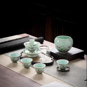 7 pièces de services à thé haut de gamme de Jingdezhen, ensembles luxueux pour salon, ensembles de tasses à thé en porcelaine - Product Image 1