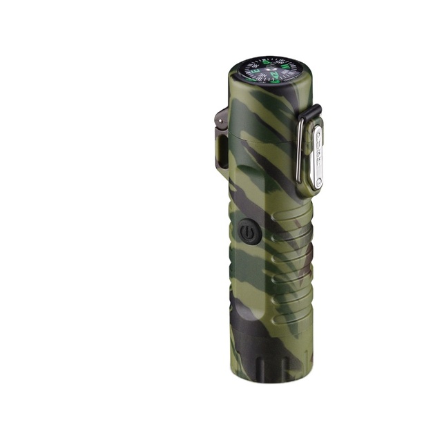 Improved Electric Lighter With Compass Waterproof Lighter Outdoor Lighter Flashlight