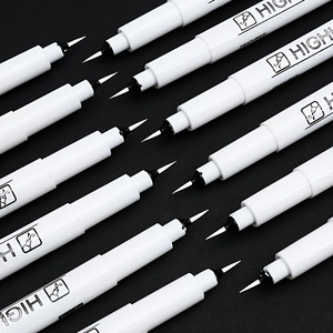 Stylos surligneurs Bview Art blancs de haute qualité, stylo pinceau, design unique, blanc foncé, à base d'eau, pour le <span class=keywords><strong>dessin</strong></span> artistique - Product Image 1