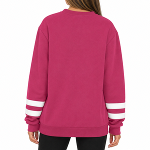 Sweat-shirt décontracté à col montant brossé doux pour femme, coupe ample et confortable, avec épaules tombantes et design élégant - Product Image 3