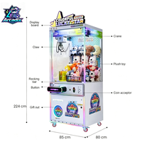 Machine à griffes à monnayeur pour attraper les peluches et les jouets, jeu d'arcade pour centres commerciaux, parcs d'attractions et espaces intérieurs