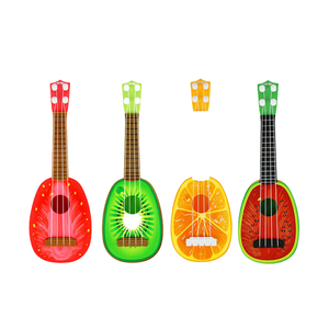 Ukelele de simulación creativa, guitarra eléctrica educativa, mini fruta - Product Image 1